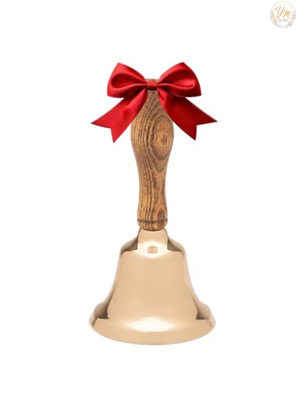 Solid Brass Hand Bell Hardwood Handle Loud Call Bell Teacher